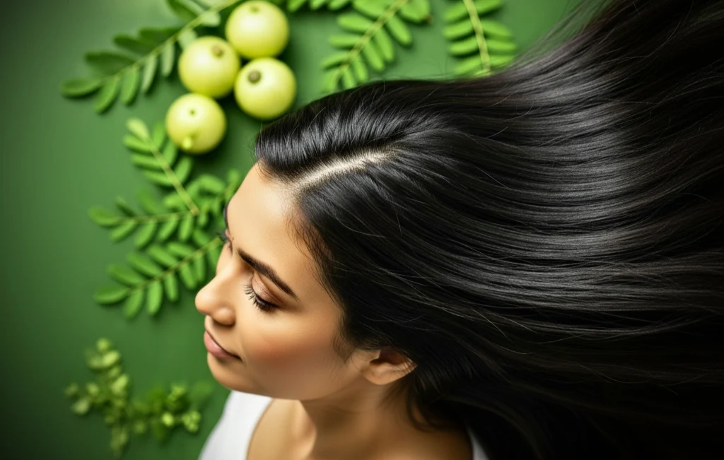 Healthy Hair Tips and Ayurvedic Remedies for Hair Problems with Amla and Bhringraj
